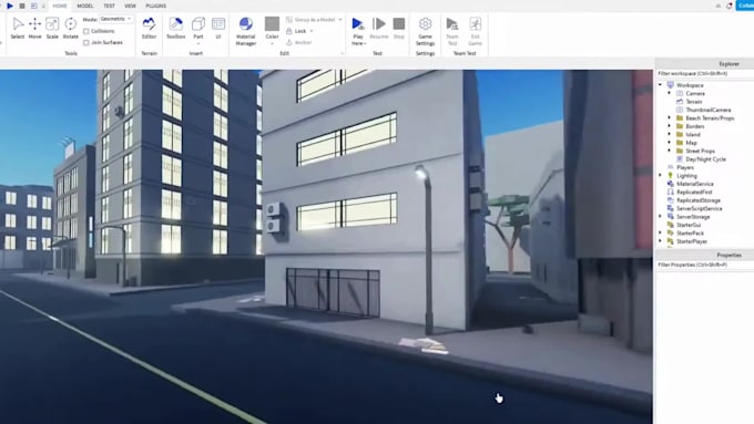 design a professional roblox map and game environment
