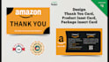 design product insert card, amazon thank you card, package insert card