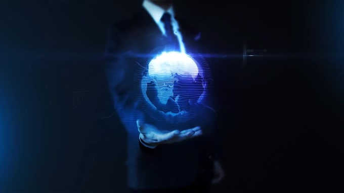 make a hologram business agent video in hud interface