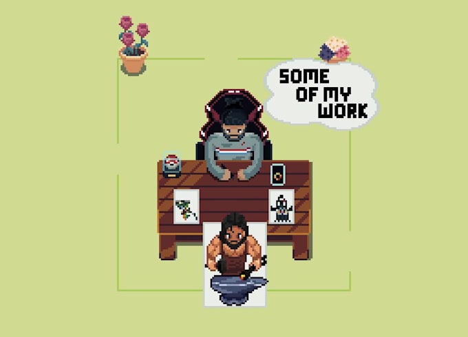 create unique pixel art characters with animations