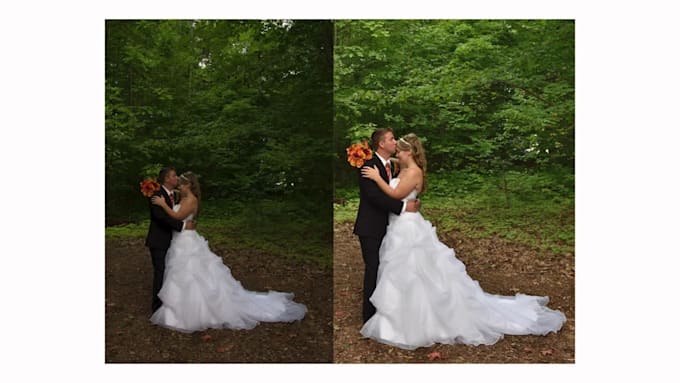 professionally edit your raw wedding photos