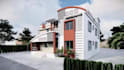 do simple 2d to 3d exterior rendering and axonometric views