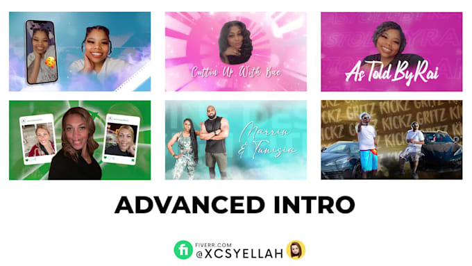 create a high quality influencer youtube intro and outro