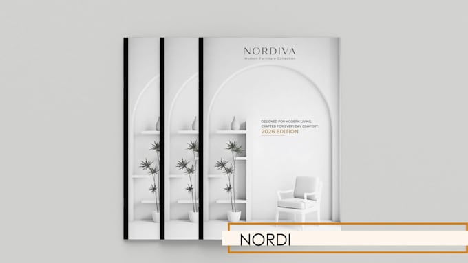design professional product catalog, furniture catalog, and brand lookbook