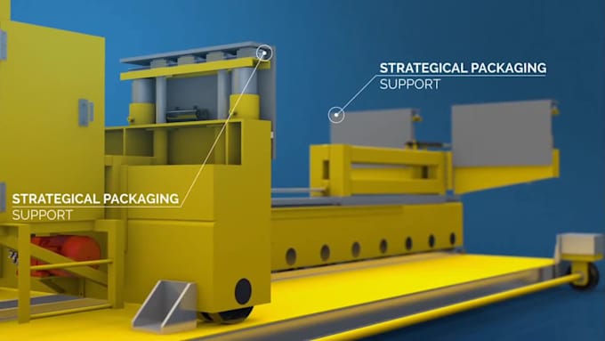 create 3d industrial equipment animation manufacturing machine explainer video