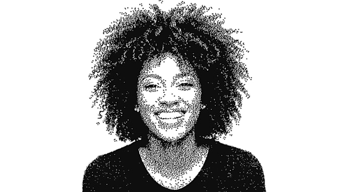 make portrait pointillism photo