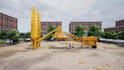 create 3d industrial animation concrete batching plant process machinery video
