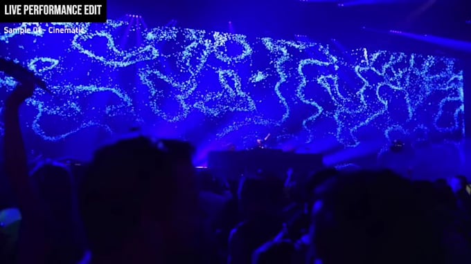 edit your live performance video in cinematic or retro style