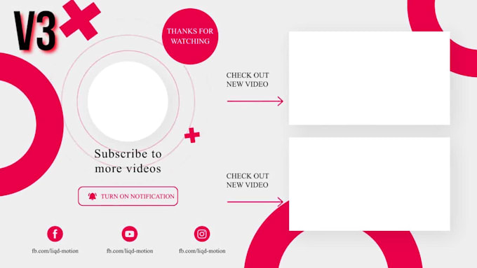 a professional youtube outro and end screen animation