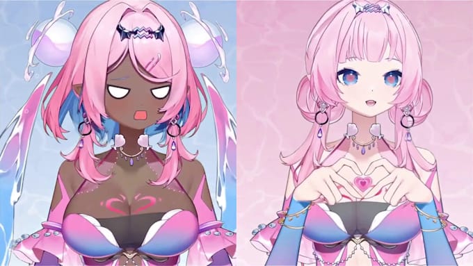vtuber model live2d rigging, 3d vtuber model, vrm, live2d model for vtube studio