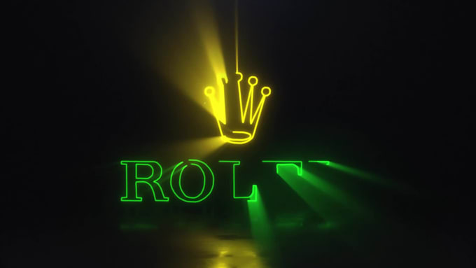 create light rays neon logo intro animation