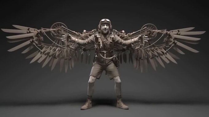 do quality 3d character modelling for animation and games, blender model