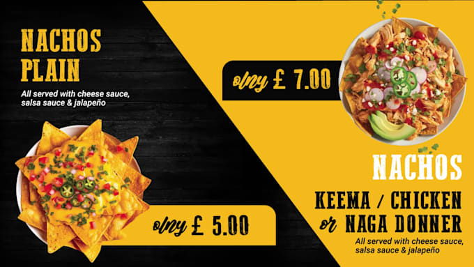 design restaurant animated menu screens