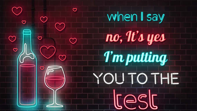 create neon lyrics video for your song