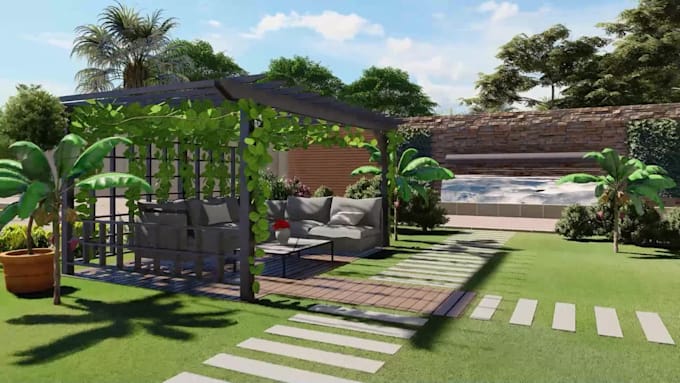 3d design your garden, landscape and do realistic renders
