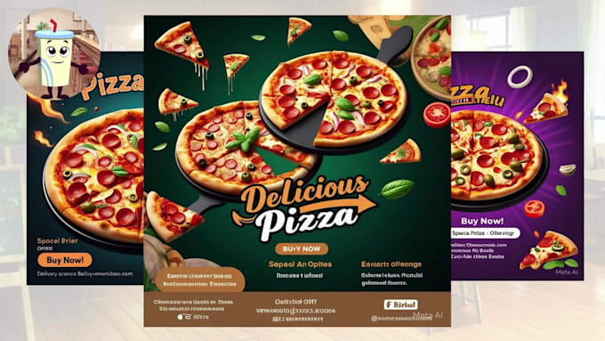 design stunning restaurant menu, food flyer, logo, and animated promo video