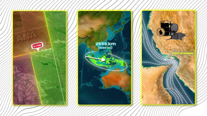 make map animation shorts for youtube, tiktok, and instagram
