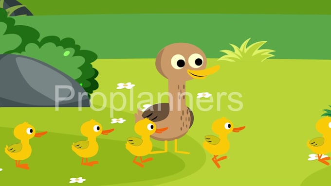 create custom 2d animated videos and 2d cartoon animation for kids
