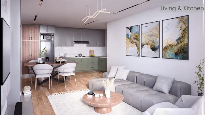 interior 3d renders and 360 panorama of apartment, house