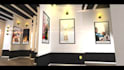 create realistic 3d art gallery slideshow video