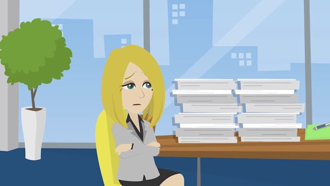 create professional 2d animated videos, cartoon explainer or custom characters