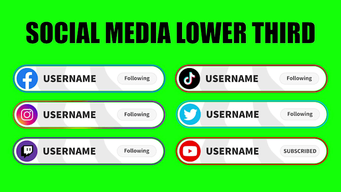 create social media lower third animation