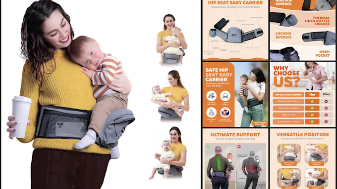 design stunning amazon listing images, product infographics and lifestyle images
