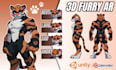 create custom vrchat furry avatar, fursona, and 3d vtuber model