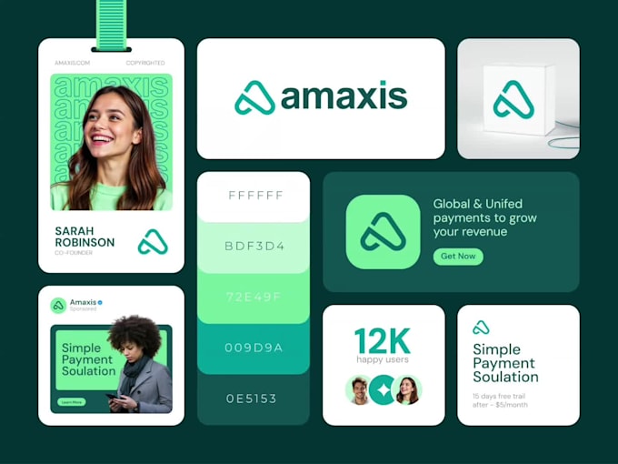 design a modern business logo, branding kit, brand identity and brand guide