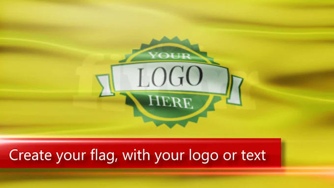 do an animated flag video using your words, images or logo