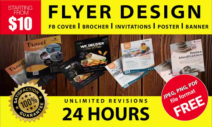 design professional flyer, poster, brochure in 24 hours