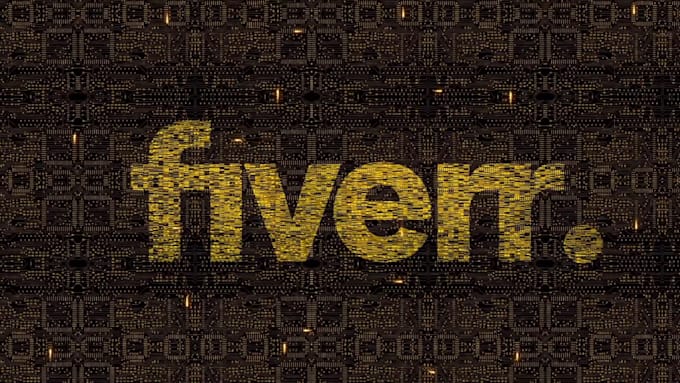 draw your logo with digital glitch on circuit board