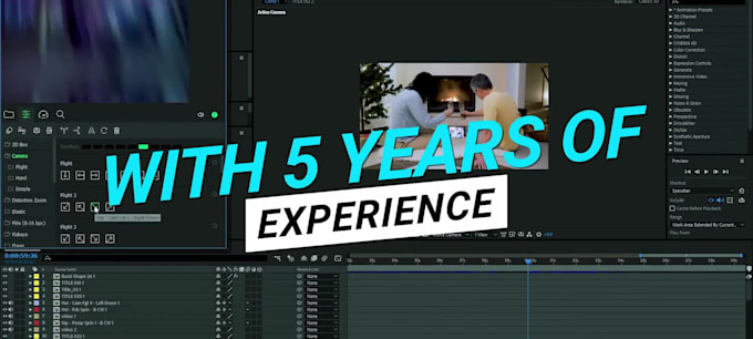do professional video editing and motion graphics