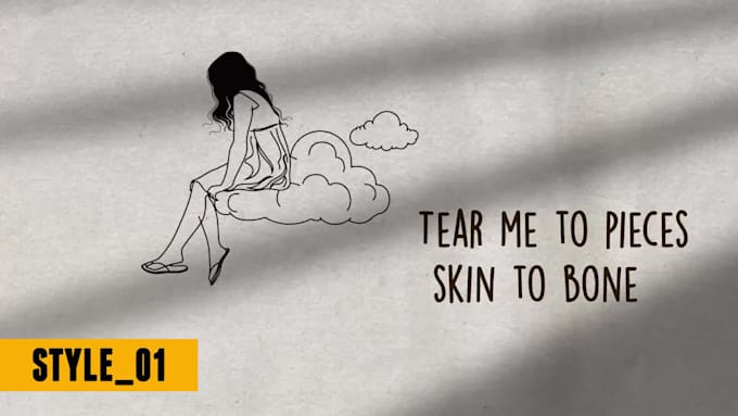 create an animated lyric music video