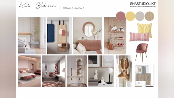 make mood board and shopping list for your room