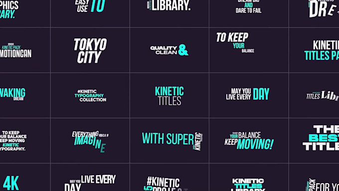do text animation title, kinetic typography, like intro and outro