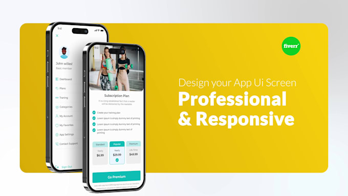Create professional mobile app ui, responsive app ui ux design by ...