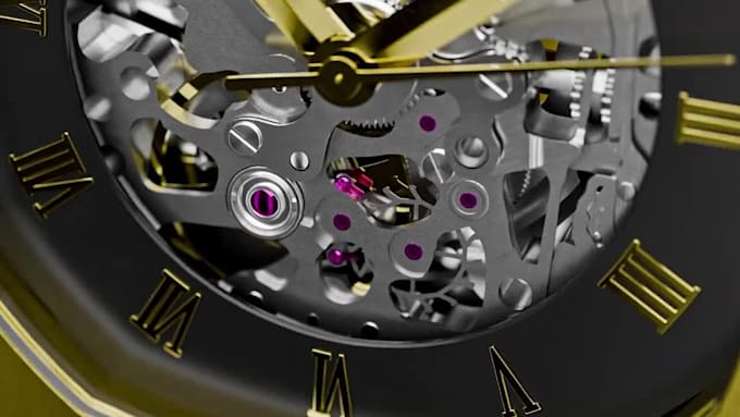 photoreal 3d industrial mechanical animation assembly, factory installation