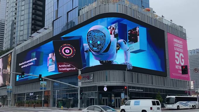create anamorphic billboard animation for led wall, led screen and stage show