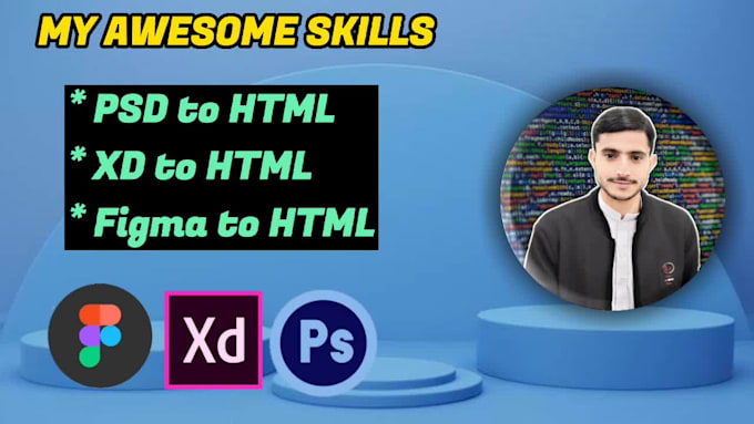 convert psd to html, xd to html, figma to html