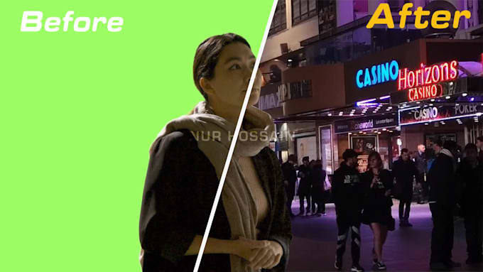remove the green screen, background change, and rotoscoping