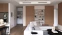 do apartment interior design for airbnb livingroom, bedroom, kitchen rendering