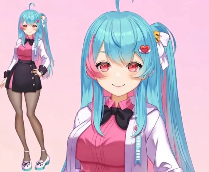 Draw and rig live2d vtuber model, 2d vtuber rigging, 2d pngtuber model