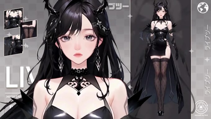 create a custom anime live2d vtuber model and rig it