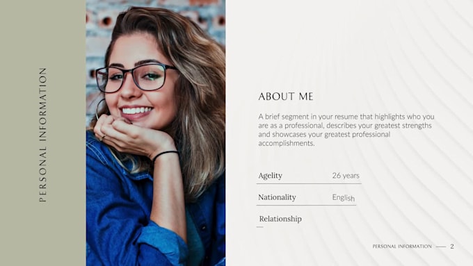 create custom resume or CV video portfolio and presentations