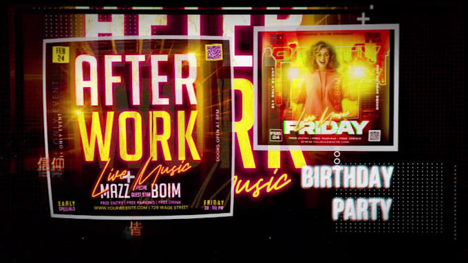 design birthday party dj nightclub music and event flyer