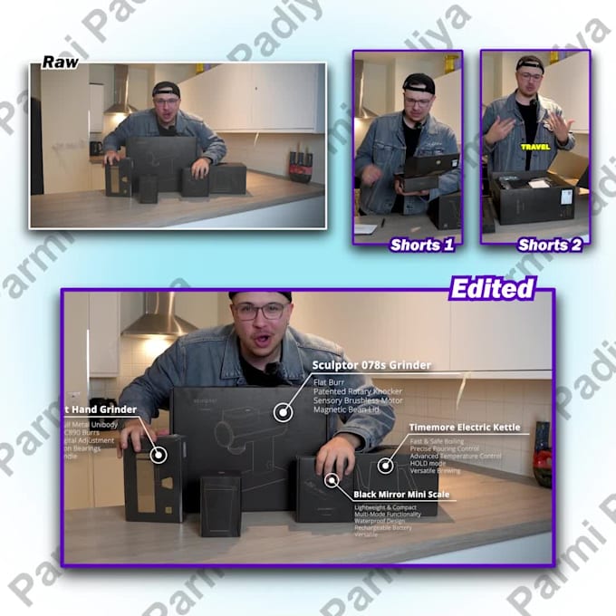 edit a long form youtube video with 2 free shorts