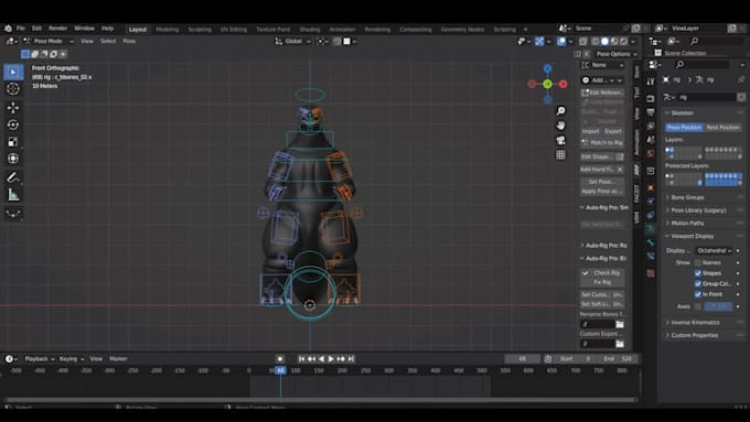 rig your 3d character professionally in blender or maya