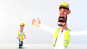 create this 3d construction logo animation video