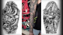 design a complex customized arm sleeve as a tattoo artist